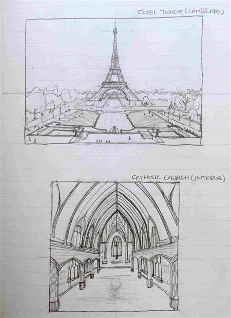 One Point Perspective Bridge Drawing at PaintingValley.com | Explore ...