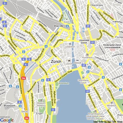 Zurich Map and Zurich Satellite Images