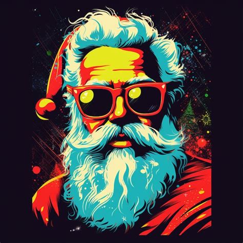 Premium Ai Image Pop Art Santa Claus