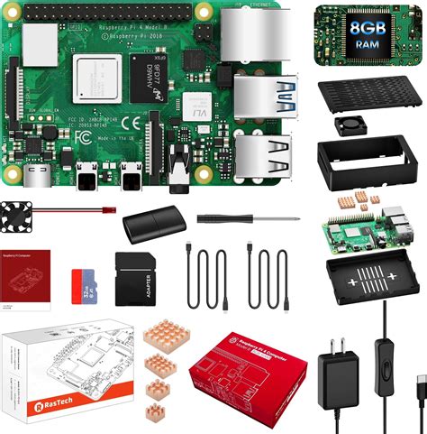 Jp Rastech Raspberry Pi 4 Model Bram 8gb Pi4 8gb セット ラズベリー