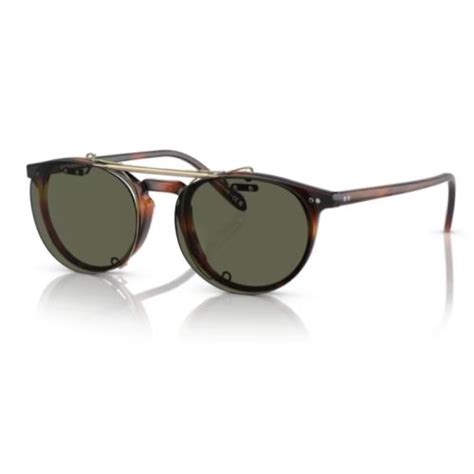 Oliver Peoples Clip-On Riley-R Flip-up Gold Brown Polarized - OV5004C ...