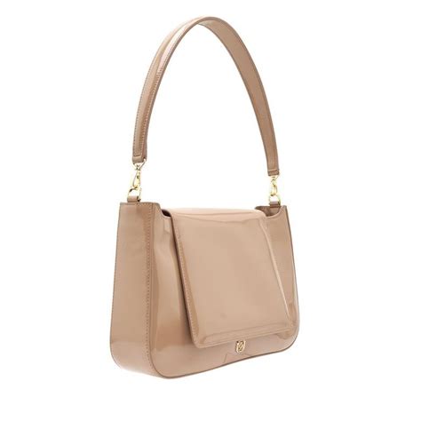 NUDE Poppy Krem Kadın Rugan Deri Omuz Çantası 1010033616 DESA