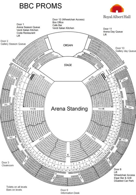 royal albert hall seating plan seat numbers