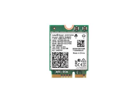 AX201Intel AX201NGW Wi-Fi 6 AX201 Wireless Card - Bluetooth 5.1-2.4 GHz ...