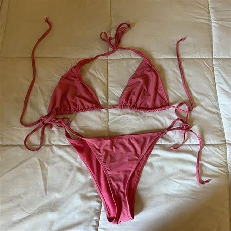 Hot Pink Bikini Fashion Nova Size L Depop