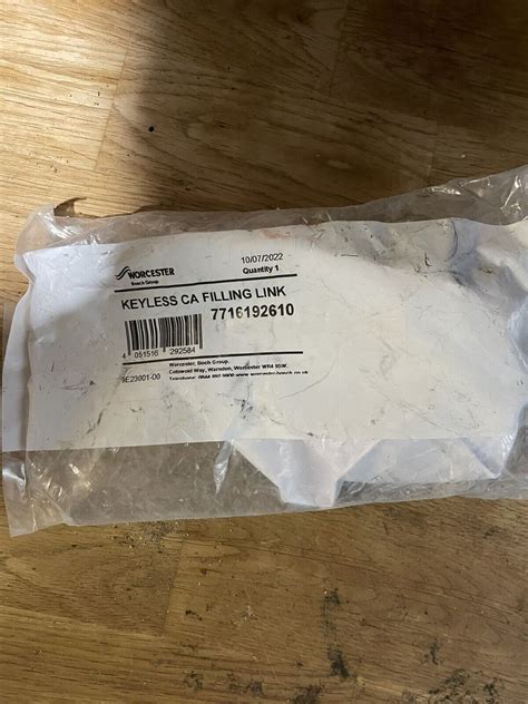 Worcester Bosch Keyless Filling Link Brand New Sealed Bag