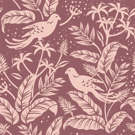 Free Vector | Birds in nature seamless patterned background vector