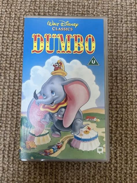 Vintage Dumbo Walt Disney Classics Pal Vhs Video Tape Cassette