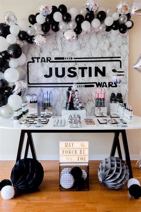 Karas Party Ideas Monochromatic Star Wars Birthday Party Karas