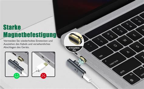 Moko Usb C Magnetisch Adapter St Ck Grad Typ C Magnet Adapter