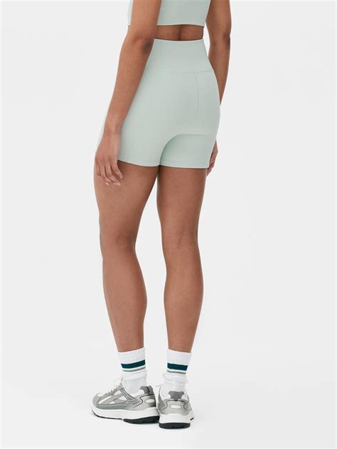 Womens Light Green Buttery Soft High Waist Yoga Shorts Primark