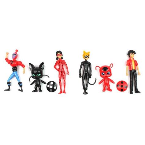 Miraculous Ladybug Figurines Jouets Set 6 Pcs (7cm - 13cm) - Achat