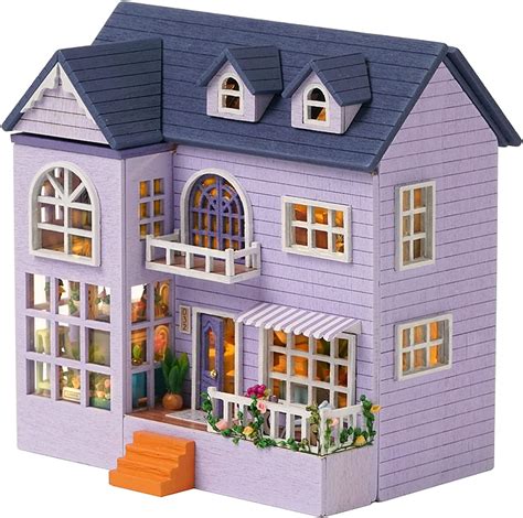 CUTEROOM DIY Miniature Dollhouse Kit Handmade Wooden Dolls House Kit