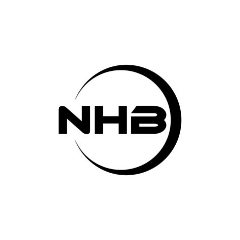 nhb Brief Logo Design im Illustration. Vektor Logo, Kalligraphie ...