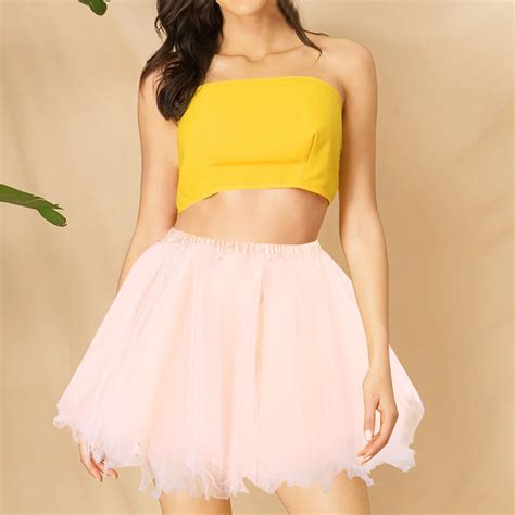 Gzwyht Skirts For Women Tulle Skirt Womens Fashion Solid Party Fashion