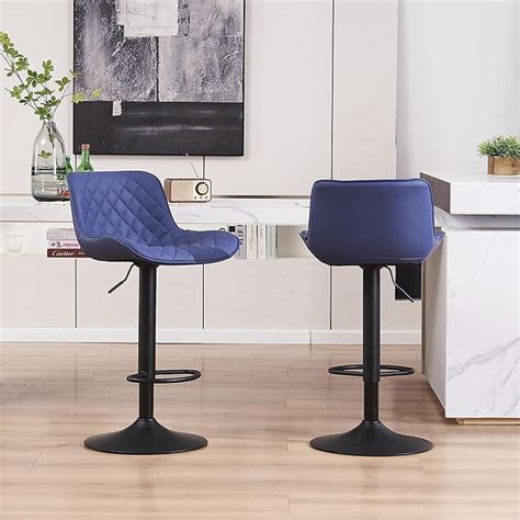 Youtaste Purple Bar Stools Set Of Adjustable Counter Height Bar Stool