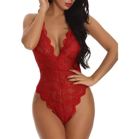 Femmes Body en Dentelle Sexy Teddy Lingerie Cils Vilain Négligé Body Cdiscount Boutique Erotique