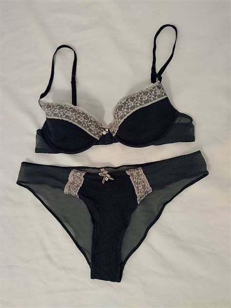Intimissimi Lingerie Set Schwarze Spitze B S Gebraucht In