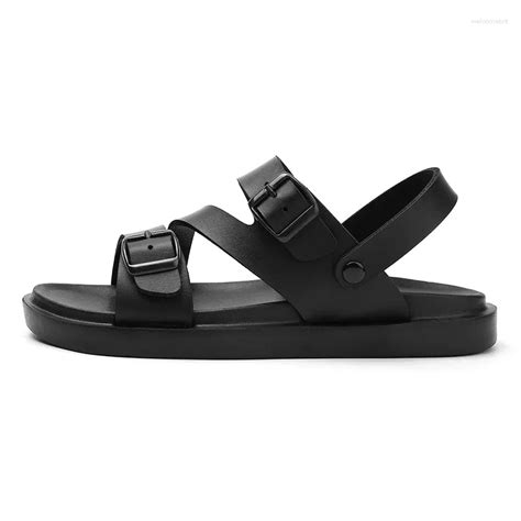 Summer Sandals Flat Heel For Men Fashionable Two Wear Slippers For Comfortable Beach Wear In