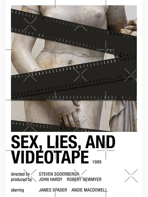 Aesthetic Minimalist Movie Poster Sex Lies And Videotape 1989 Sticker By TrueType