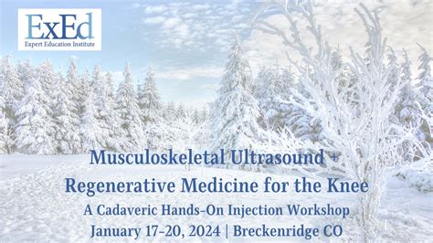 Musculoskeletal Ultrasound Regenerative Medicine For The Knee Exed