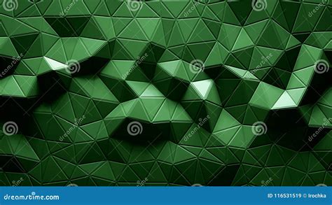 Abstract Polygonal Geometric Background Green Color Stock Illustration