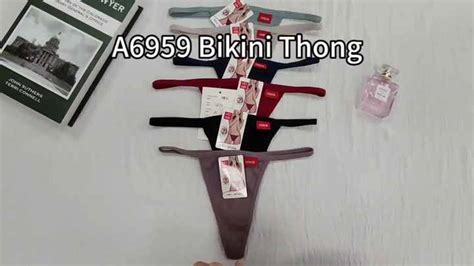 Uokin Super Sexy G String Girls Thong Bikini Underwear Low Rise Thread Cotton Panties Solid