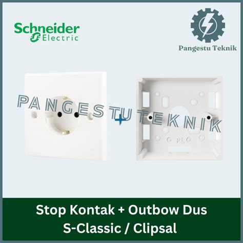 jual schneider electric  classic stop kontak outbow  schuko