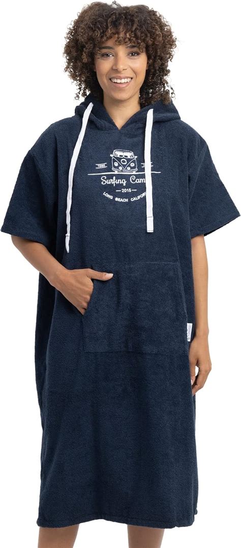 Homelevel Badeponcho Unisex Surf Poncho Aus Baumwolle Handtuch