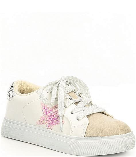 Steve Madden Girls' J-Rezume Glitter Pink Star Lace-Up Sneakers ...