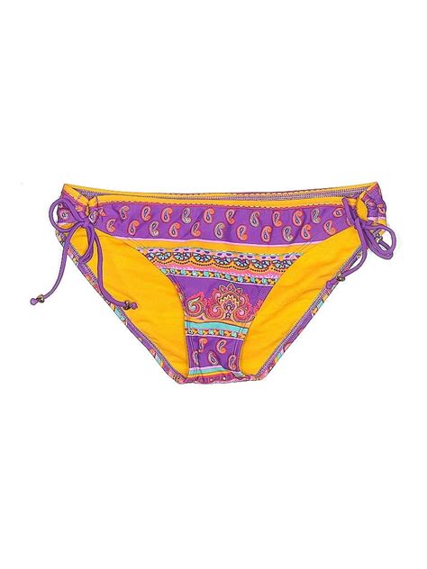 The Bikini Lab Paisley Purple Swimsuit Bottoms Size M Off Thredup