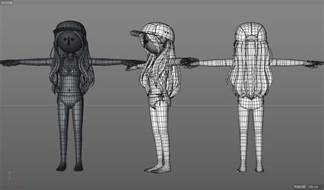 Cartoon Girl In Bikini D Model CGTrader