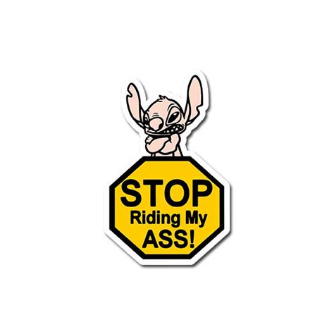 Stop Riding My Ass Sticker Funny Car Bike Sticker India