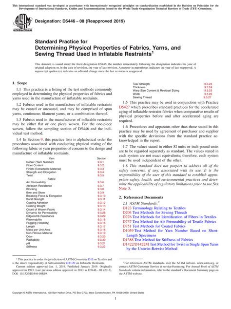 ASTM D5446 08 2019 Standard Practice For Determining Physical