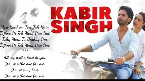 English Translated Lyrics Tera Ban Jaunga Kabir Singh Akhil