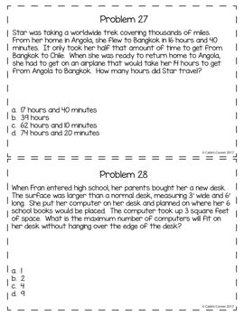 5th Grade Math Word Problems Set 3 by Catie's Corner | TpT