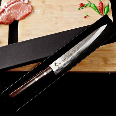 SOWOLL Sashimi nóż kuchenny ze stali nierdzewnej laserowy nóż szefa ...