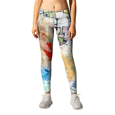 Paul Klee Birds Swooping Down And Arrows Leggings By Alexandra Arts