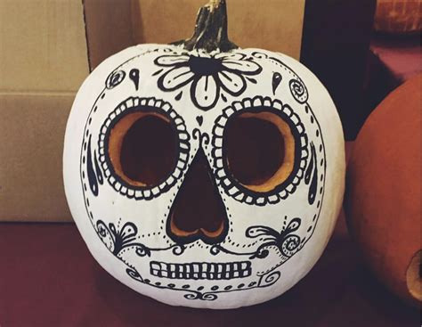 Sugar Skull Pumpkin Paint