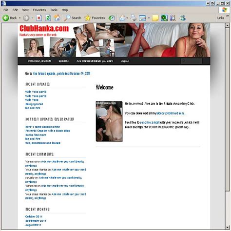 FreeOnes Gives Porn Site Club Hanka An Overall Review Rating Of