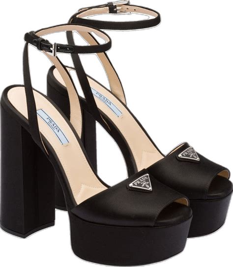 Satin Platform Sandals By Prada Moda Operandi Heels Fashion Heels
