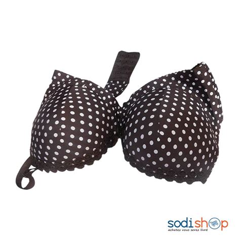 Soutien Gorge Motif à Pois Lingerie Pour Femme Couleur Noir TID00204 SodiShop