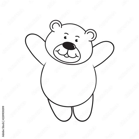 Standing Bear Clip Art Black And White