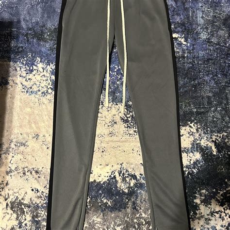 Tapered Track Pants Zipper Pockets Long Drawstring Depop