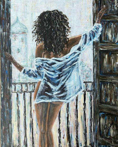 Female Art Painting Black Art Painting Figure Painting Black Love