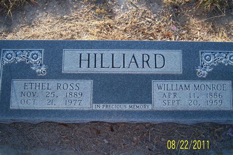 Carrie Ethel Ross Hilliard 1889 1977 Mémorial Find a Grave