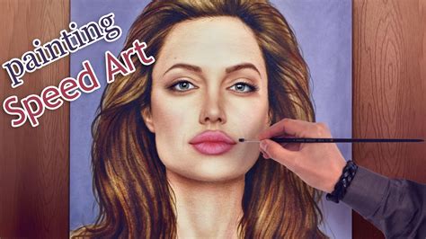 Angelina Jolie AMAZING Speed Painting How To Draw A Face HD YouTube