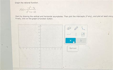 Solved Graph The Rational Function F X X2 7xx2 X 12start