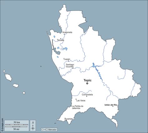 Nayarit Mapa Gratuito Mapa Mudo Gratuito Mapa En Blanco Gratuito