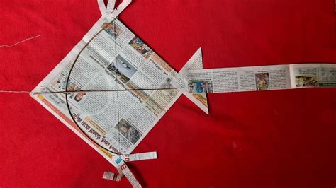 How To Make Newspaper Kite At Home Youtube